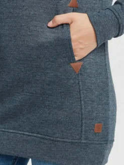 OXMO Sweatshirts & Sweatjacken*Damen Hoodie blau uni