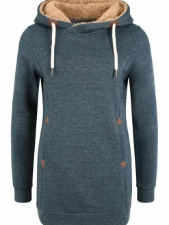 OXMO Sweatshirts & Sweatjacken*Damen Hoodie blau uni