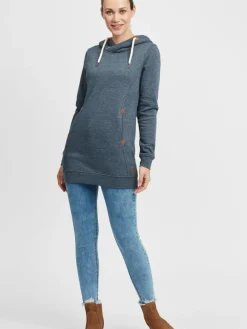 OXMO Sweatshirts & Sweatjacken*Damen Hoodie blau uni