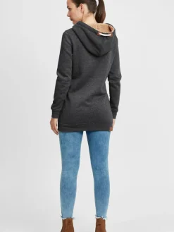 OXMO Sweatshirts & Sweatjacken*Damen Hoodie grau uni