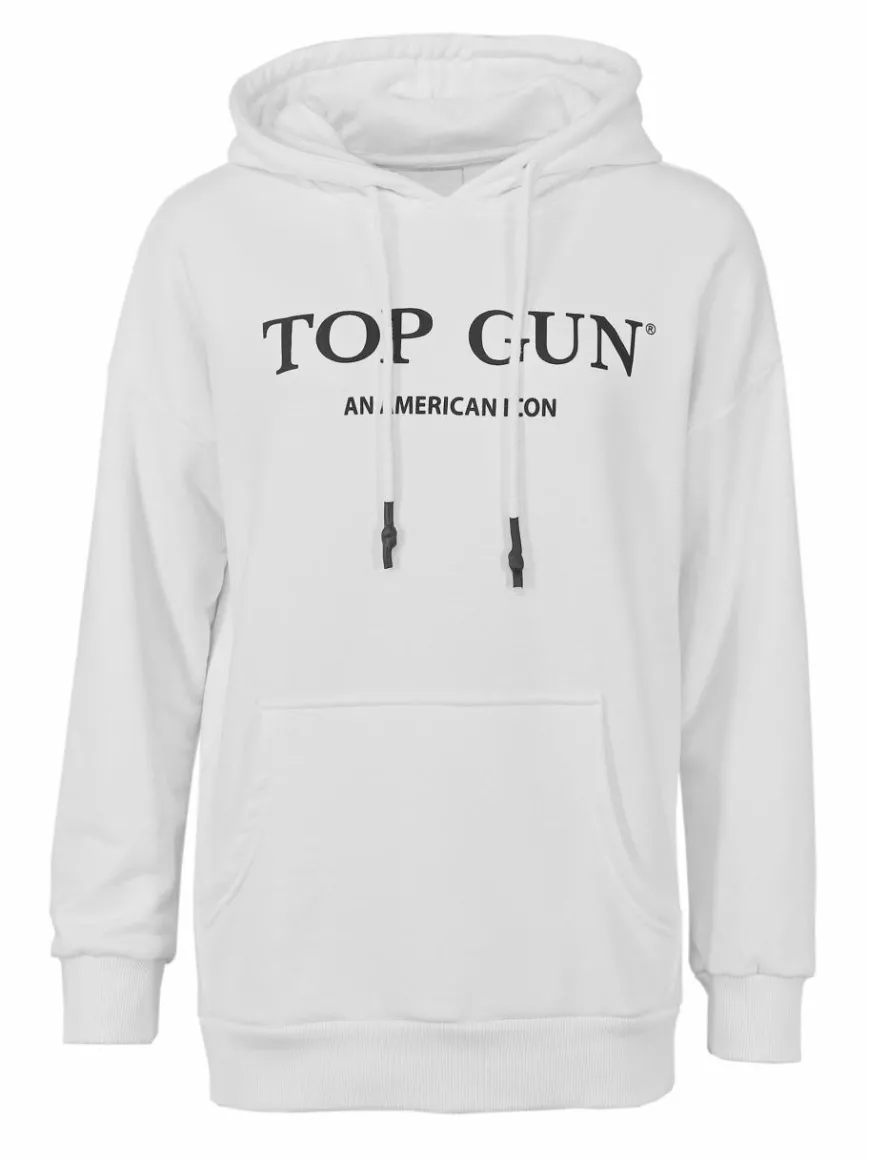 Topgun Sweatshirts & Sweatjacken*Damen Hoodie weiß uni