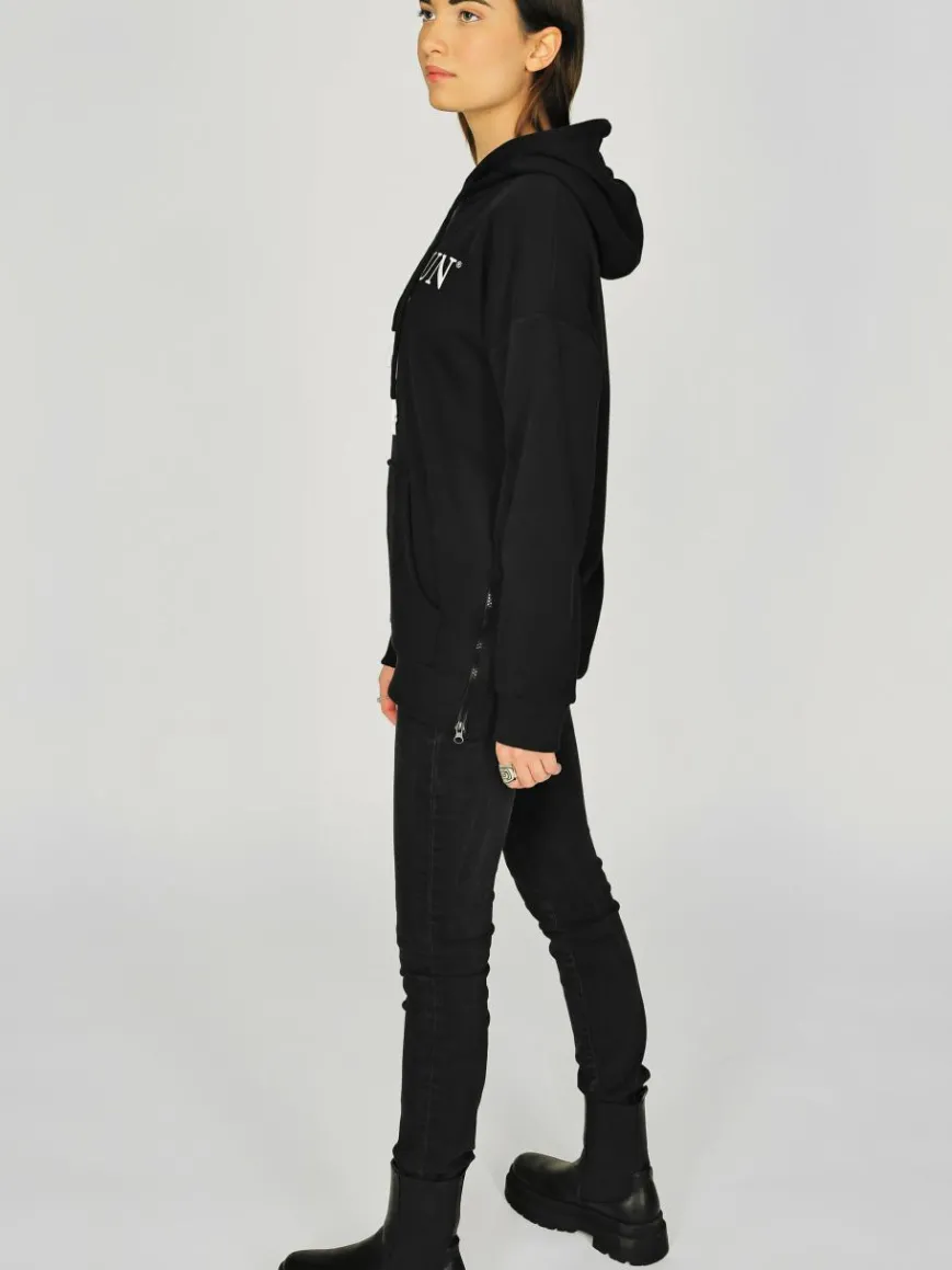 Topgun Sweatshirts & Sweatjacken*Damen Hoodie schwarz uni