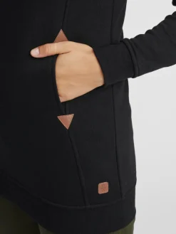 OXMO Sweatshirts & Sweatjacken*Damen Hoodie schwarz uni