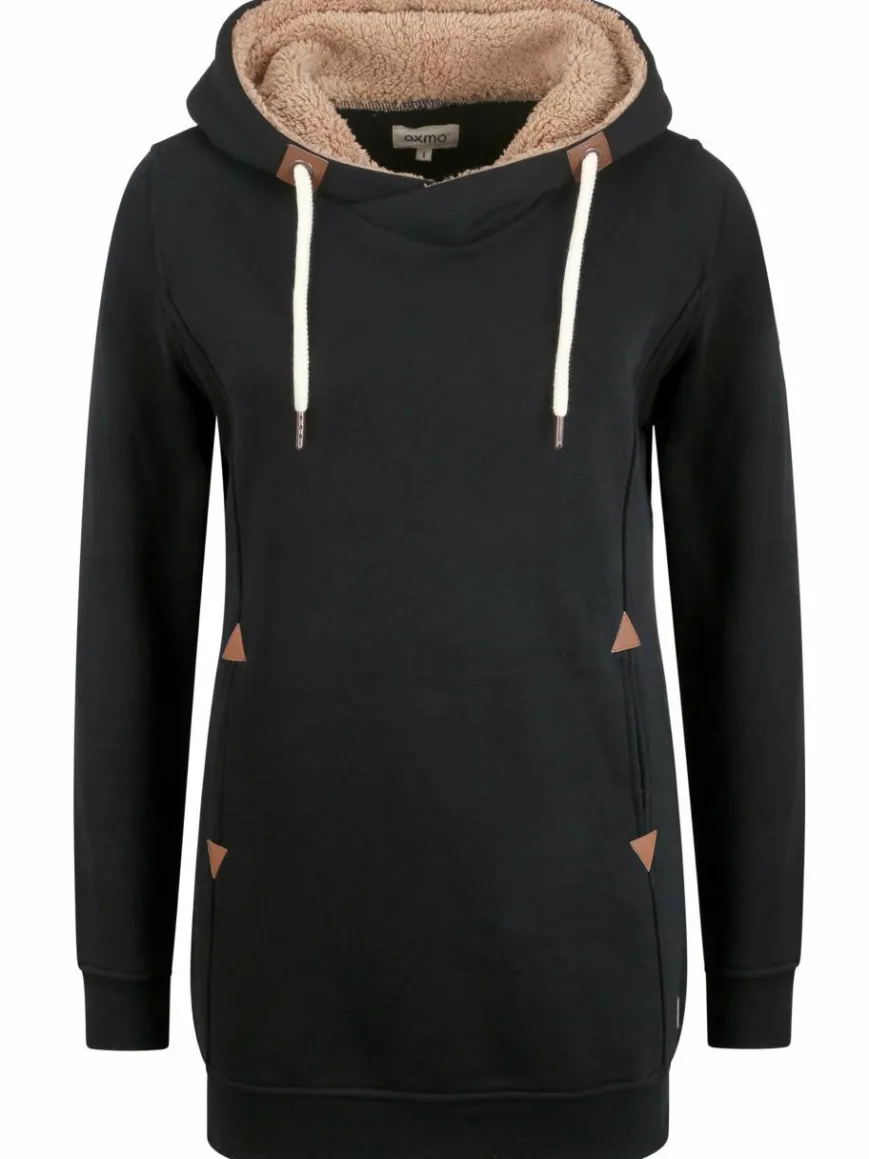 OXMO Sweatshirts & Sweatjacken*Damen Hoodie schwarz uni