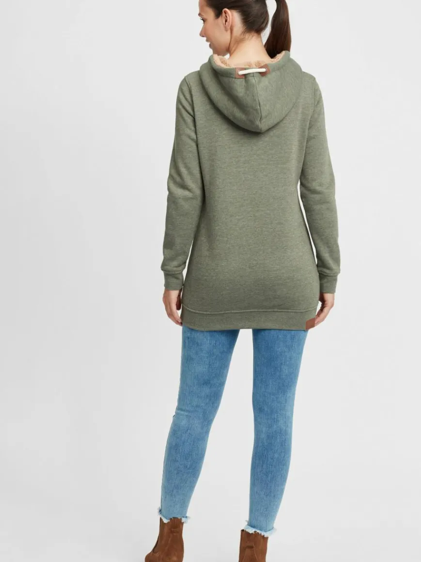 OXMO Sweatshirts & Sweatjacken*Damen Hoodie grün uni