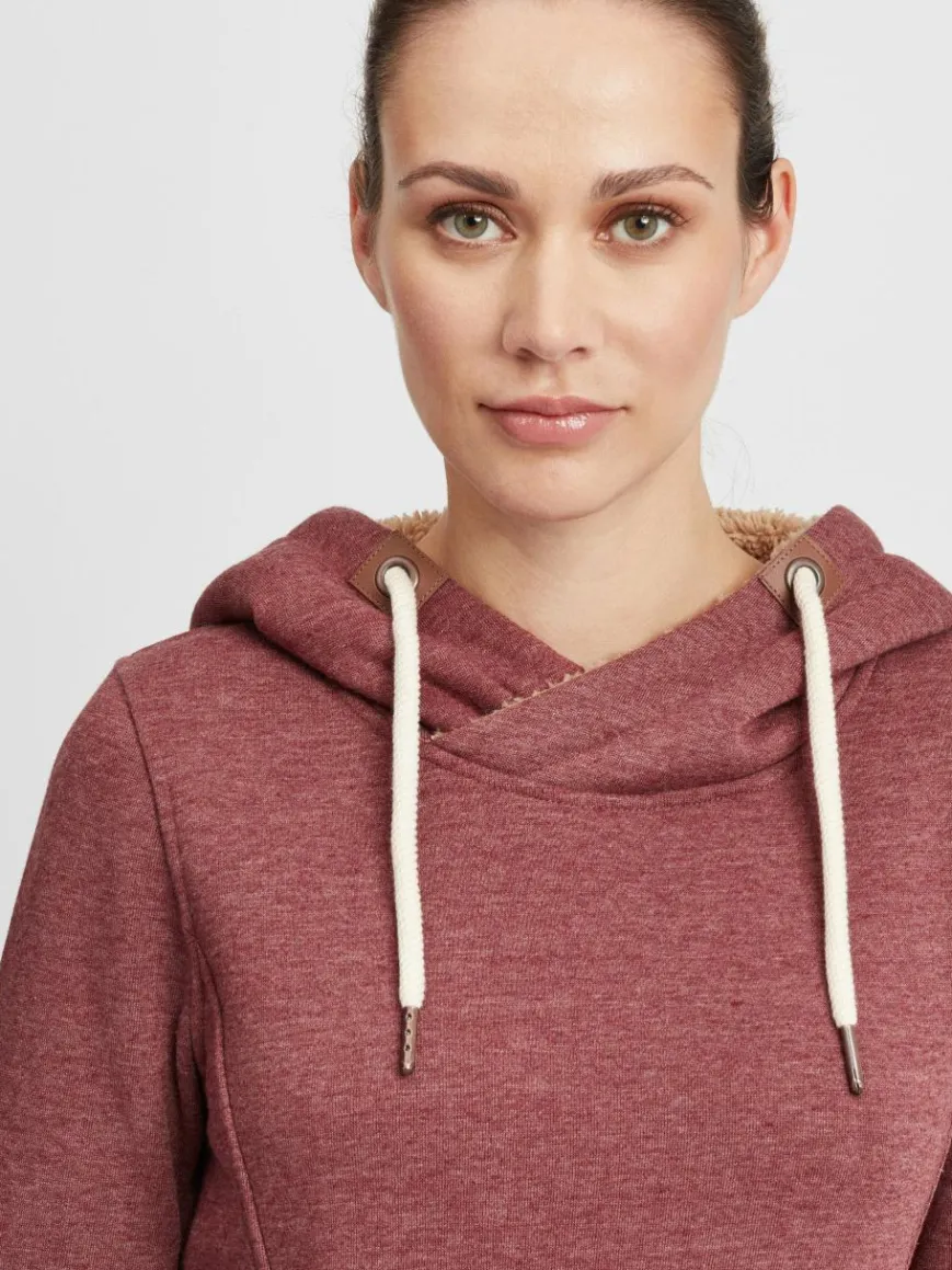 OXMO Sweatshirts & Sweatjacken*Damen Hoodie rot uni