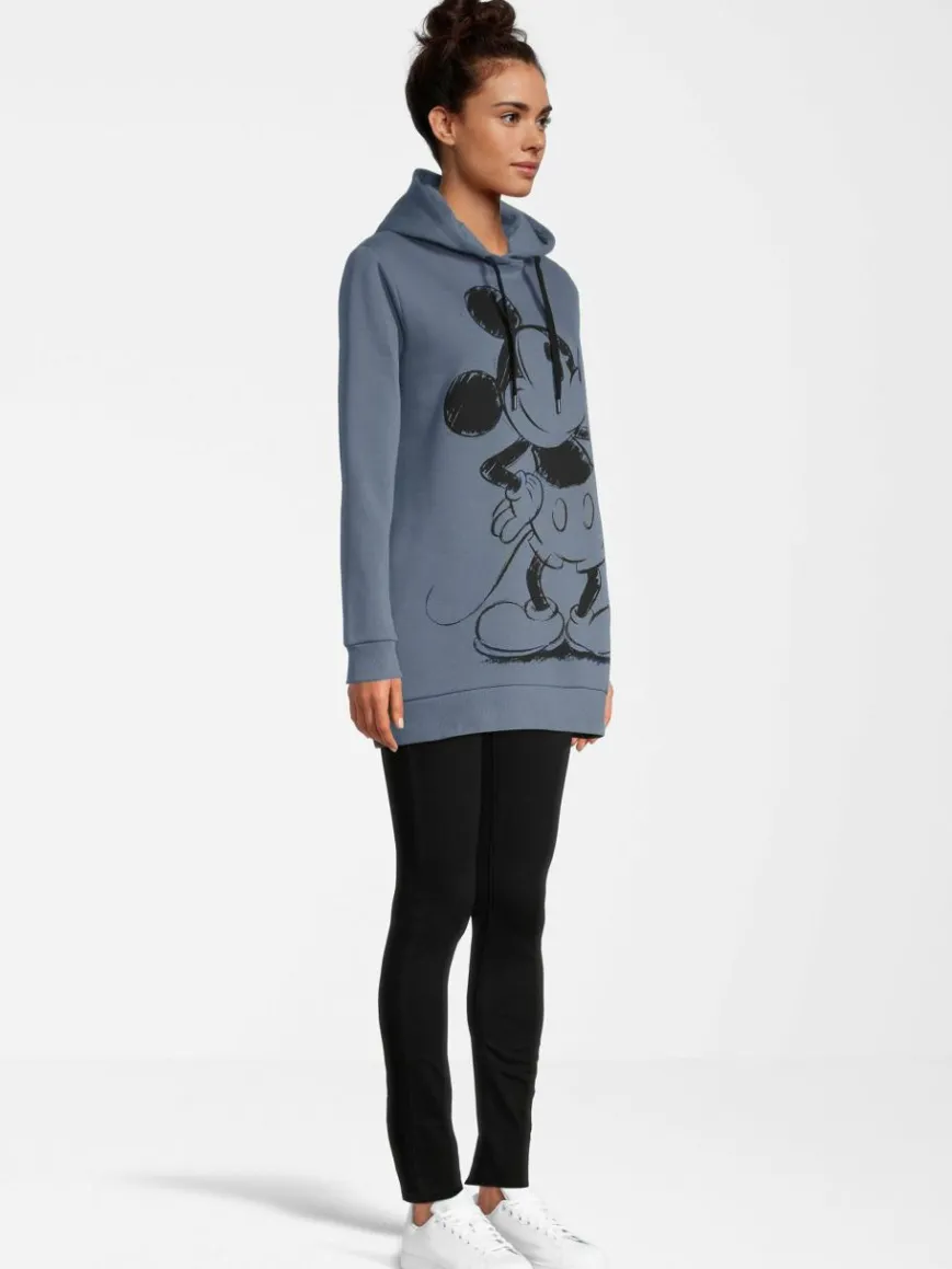 Course Sweatshirts & Sweatjacken*Damen Hoodie - Mickey Mouse Retro hellblau bedruckt
