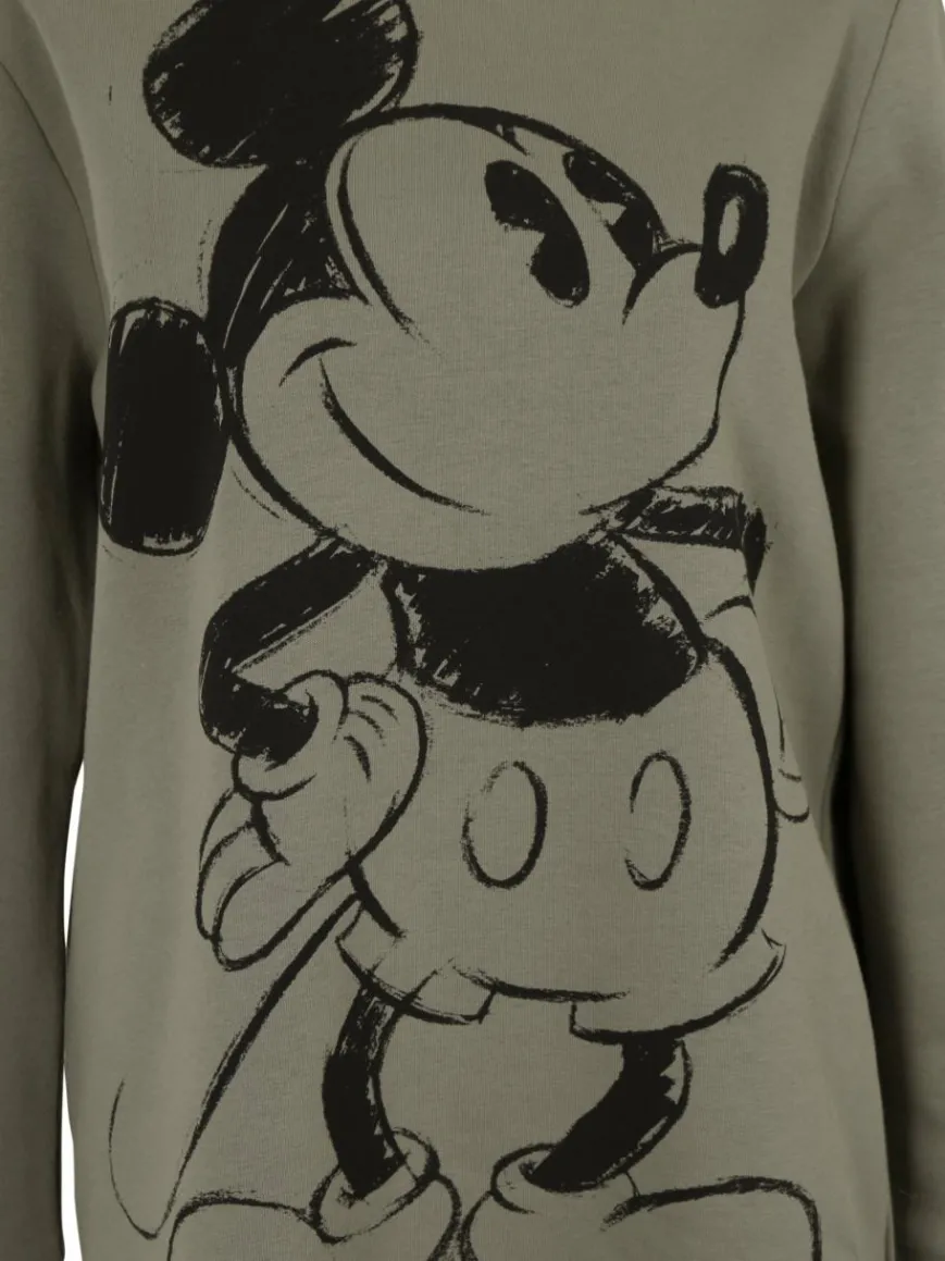 Course Sweatshirts & Sweatjacken*Damen Hoodie - Mickey Mouse Retro khaki bedruckt