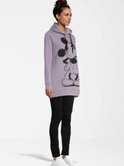 Course Sweatshirts & Sweatjacken*Damen Hoodie - Mickey Mouse Retro flieder bedruckt