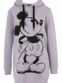 Course Sweatshirts & Sweatjacken*Damen Hoodie - Mickey Mouse Retro flieder bedruckt