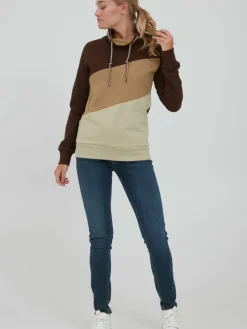 OXMO Sweatshirts & Sweatjacken*Damen Hoodie - OXAgda braun uni