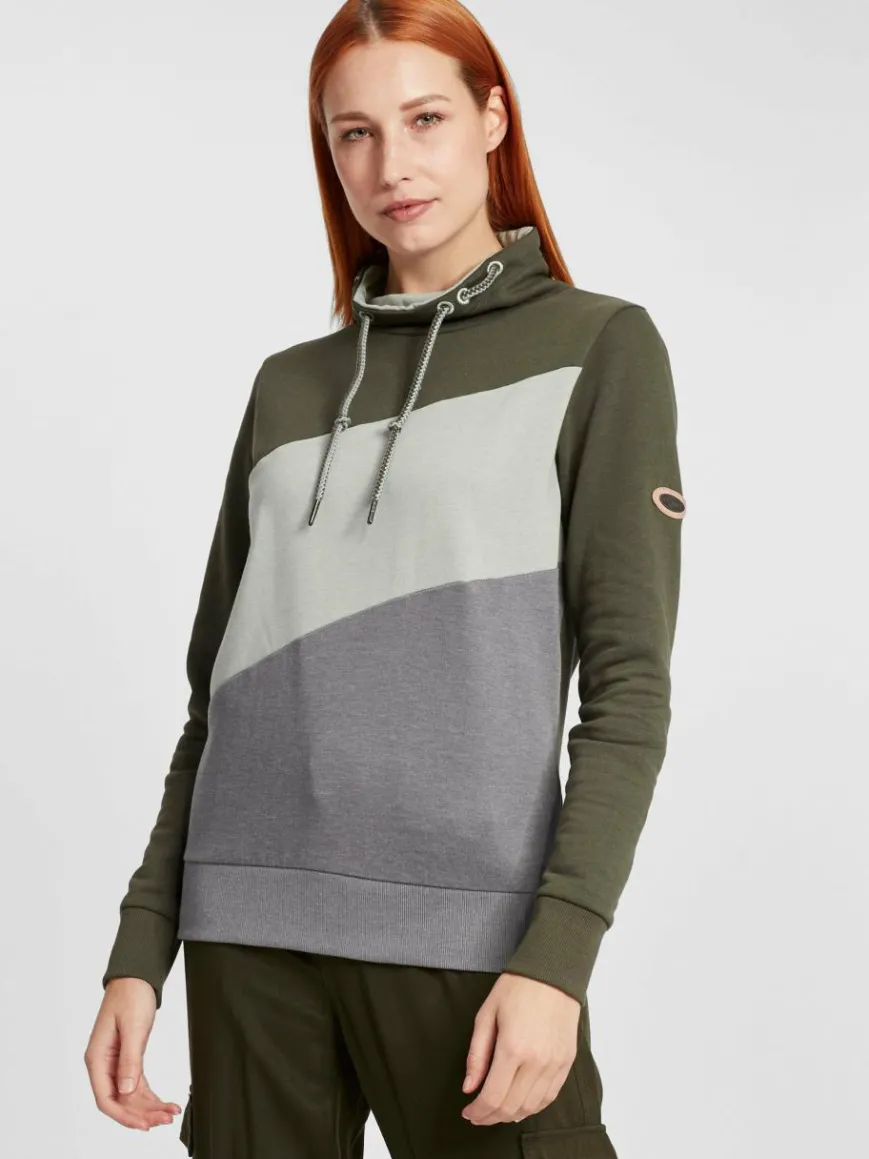 OXMO Sweatshirts & Sweatjacken*Damen Hoodie - OXAgda grün uni