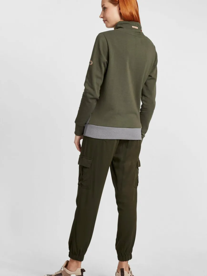 OXMO Sweatshirts & Sweatjacken*Damen Hoodie - OXAgda grün uni