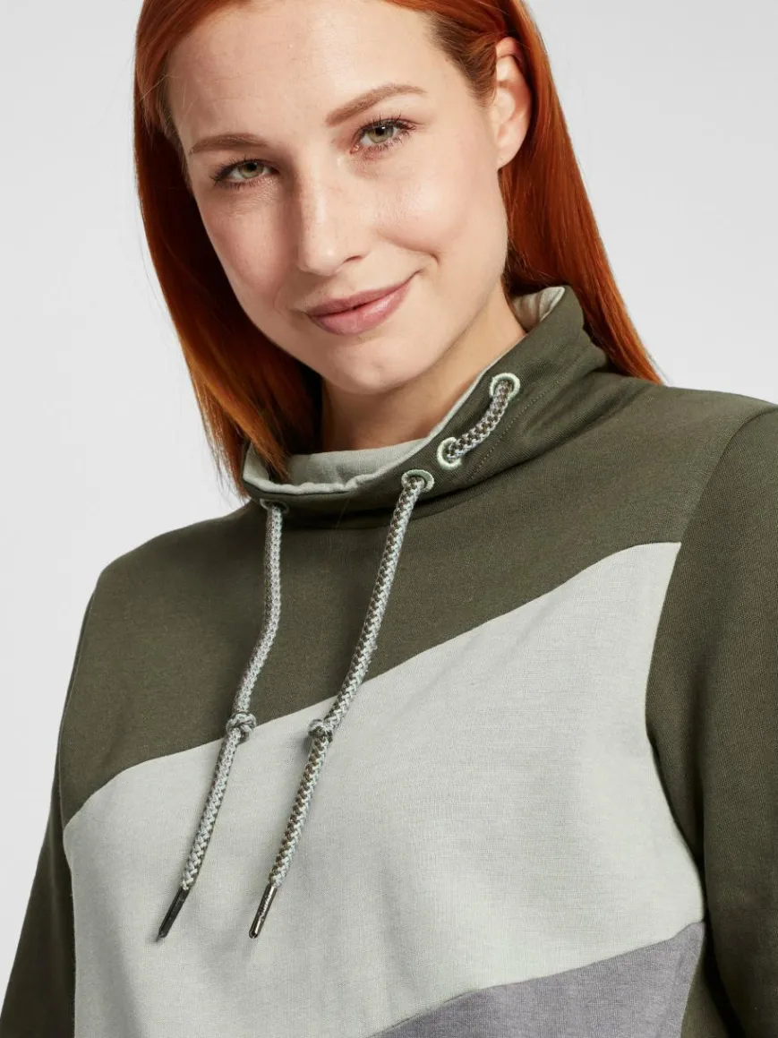 OXMO Sweatshirts & Sweatjacken*Damen Hoodie - OXAgda grün uni