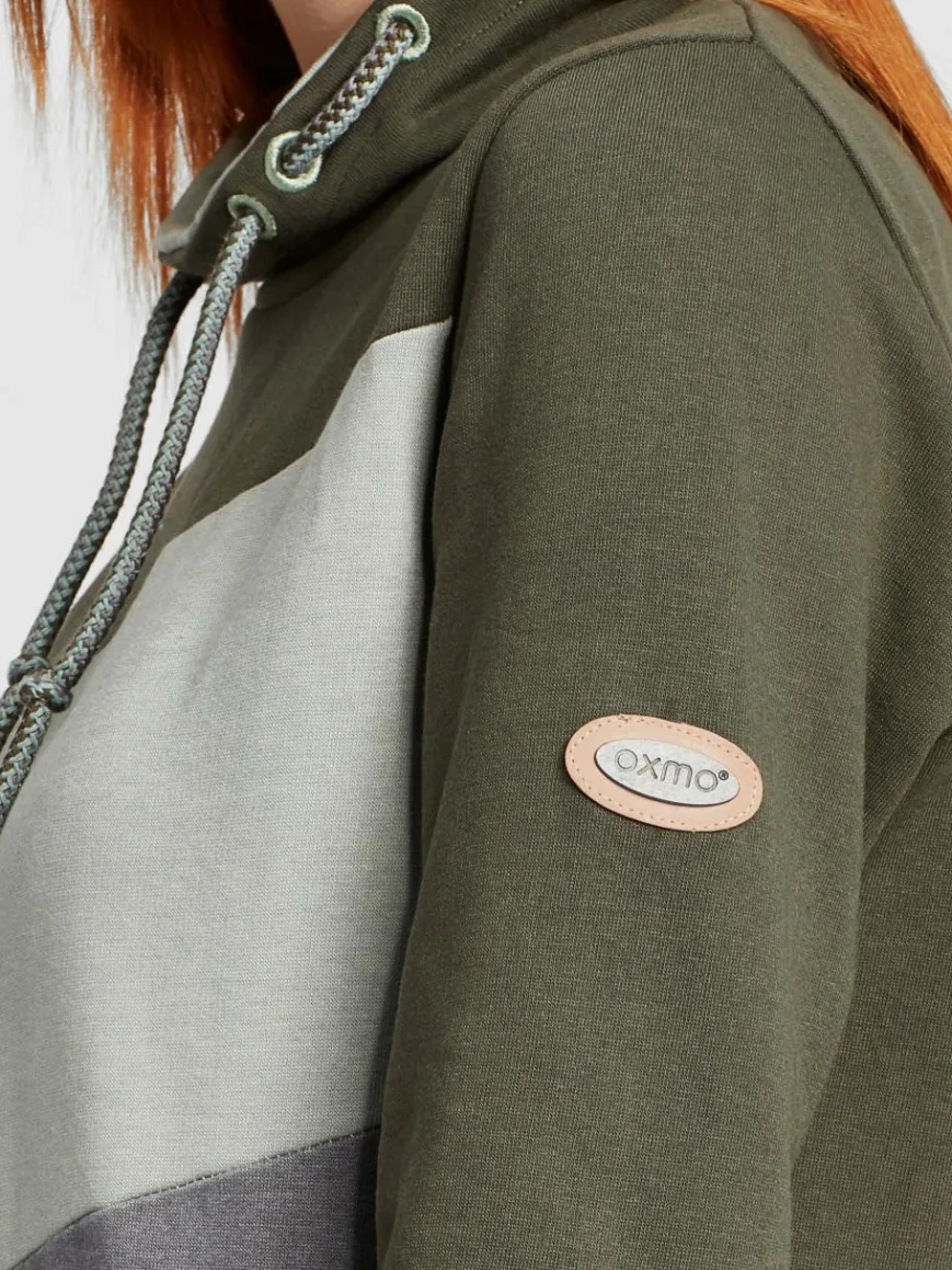 OXMO Sweatshirts & Sweatjacken*Damen Hoodie - OXAgda grün uni