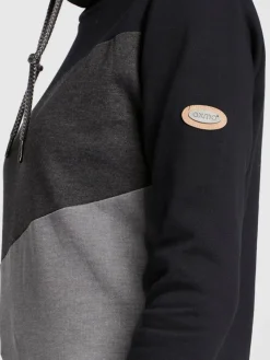 OXMO Sweatshirts & Sweatjacken*Damen Hoodie - OXAgda schwarz uni