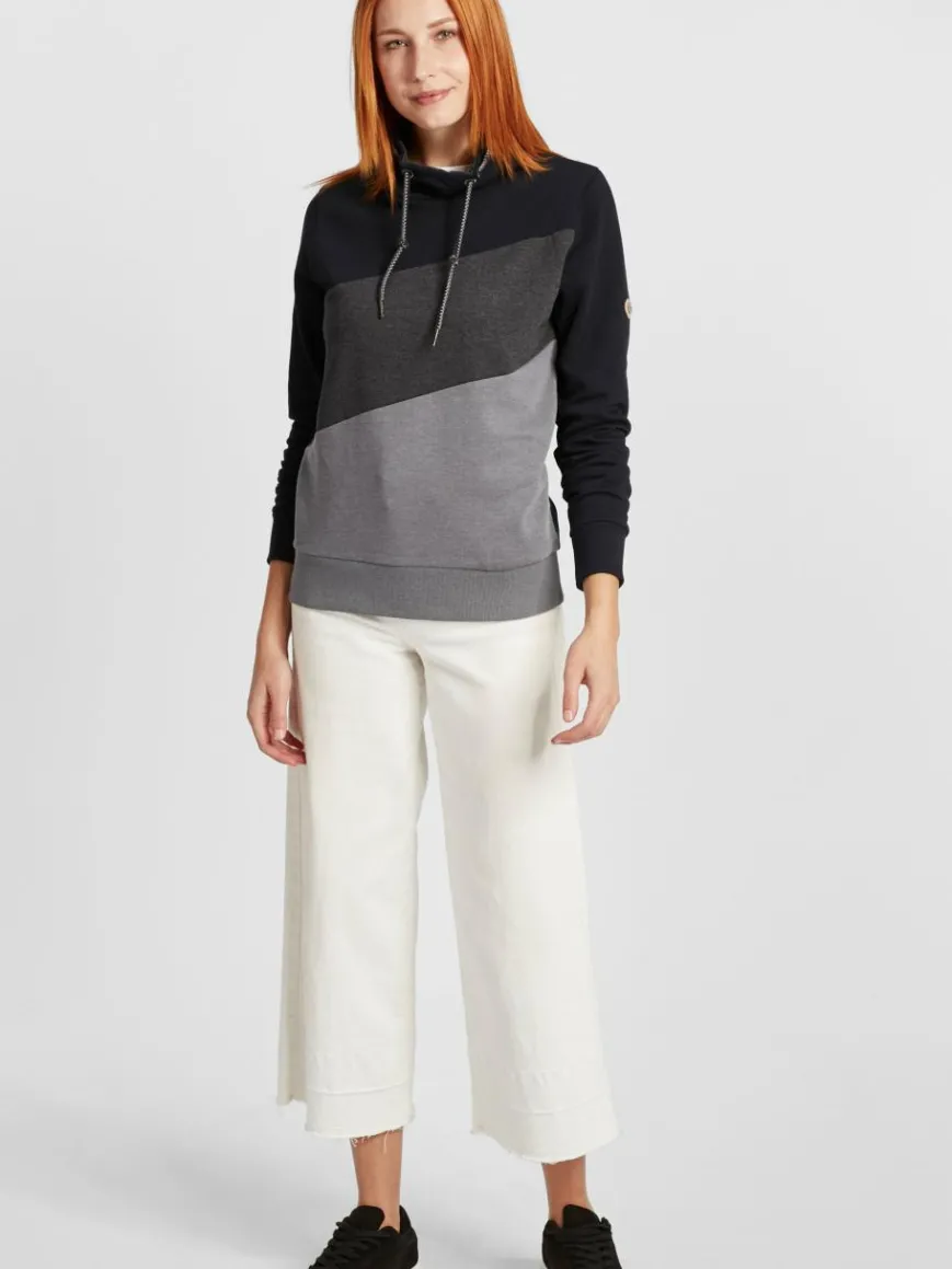 OXMO Sweatshirts & Sweatjacken*Damen Hoodie - OXAgda schwarz uni