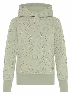 OXMO Sweatshirts & Sweatjacken*Damen Hoodie - OXBeate grün gepunktet