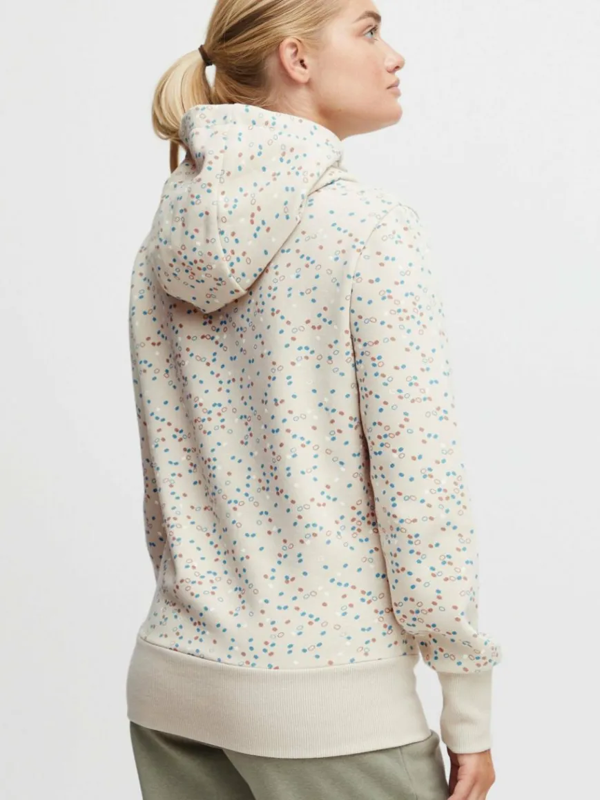 OXMO Sweatshirts & Sweatjacken*Damen Hoodie - OXBeate beige gepunktet