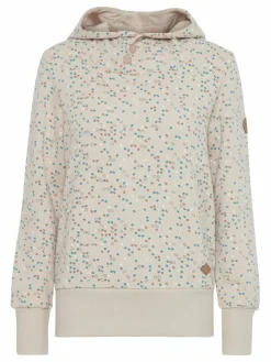 OXMO Sweatshirts & Sweatjacken*Damen Hoodie - OXBeate beige gepunktet