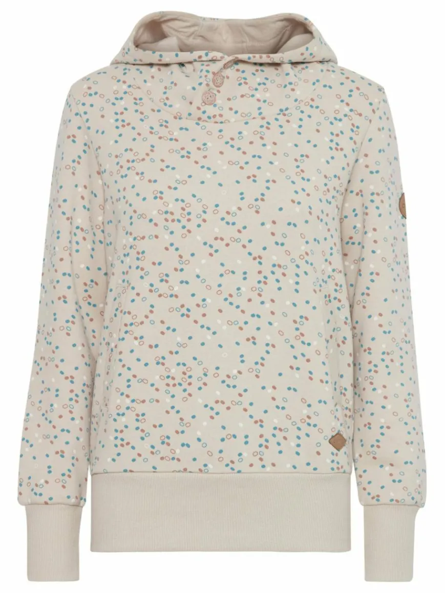 OXMO Sweatshirts & Sweatjacken*Damen Hoodie - OXBeate beige gepunktet