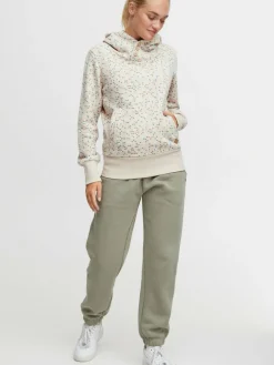 OXMO Sweatshirts & Sweatjacken*Damen Hoodie - OXBeate beige gepunktet