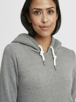 OXMO Sweatshirts & Sweatjacken*Damen Hoodie - OXBinna grau uni