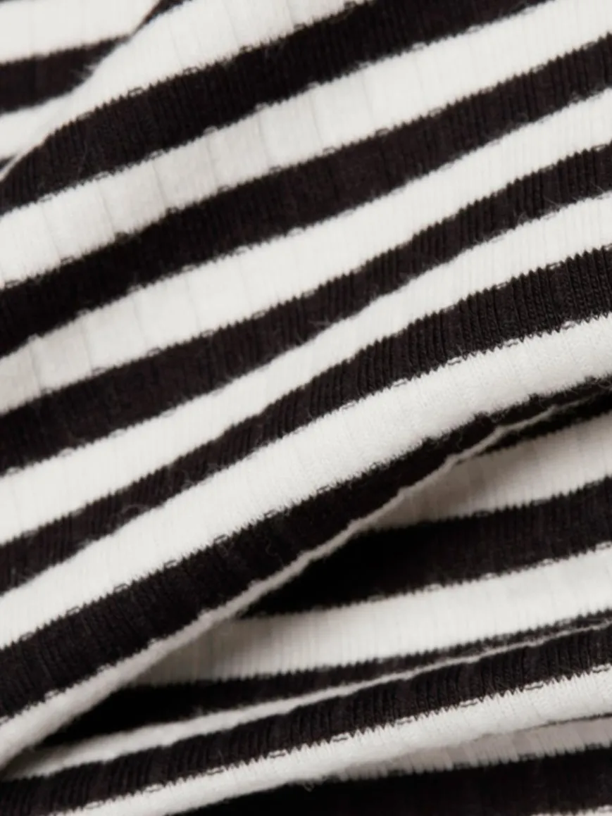 Marie Lund Hosen*Damen Hose schwarz ecru gestreift