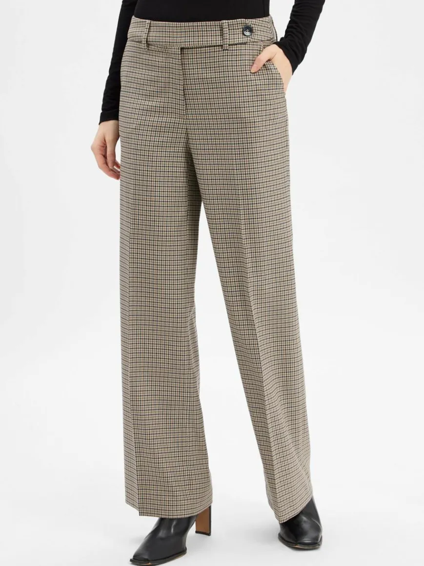 More & More Hosen*Damen Hose beige kariert