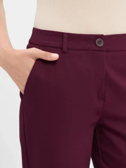 Marie Lund Hosen*Damen Hose aubergine uni