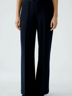 Oui Hosen*Damen Hose blau uni