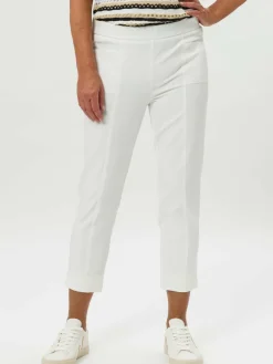 Frank Walder Hosen*Damen Hose ecru weiß uni