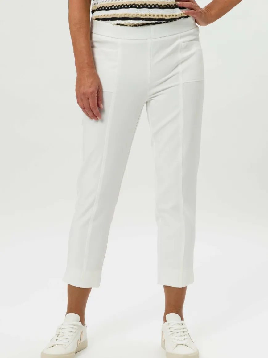 Frank Walder Hosen*Damen Hose ecru weiß uni