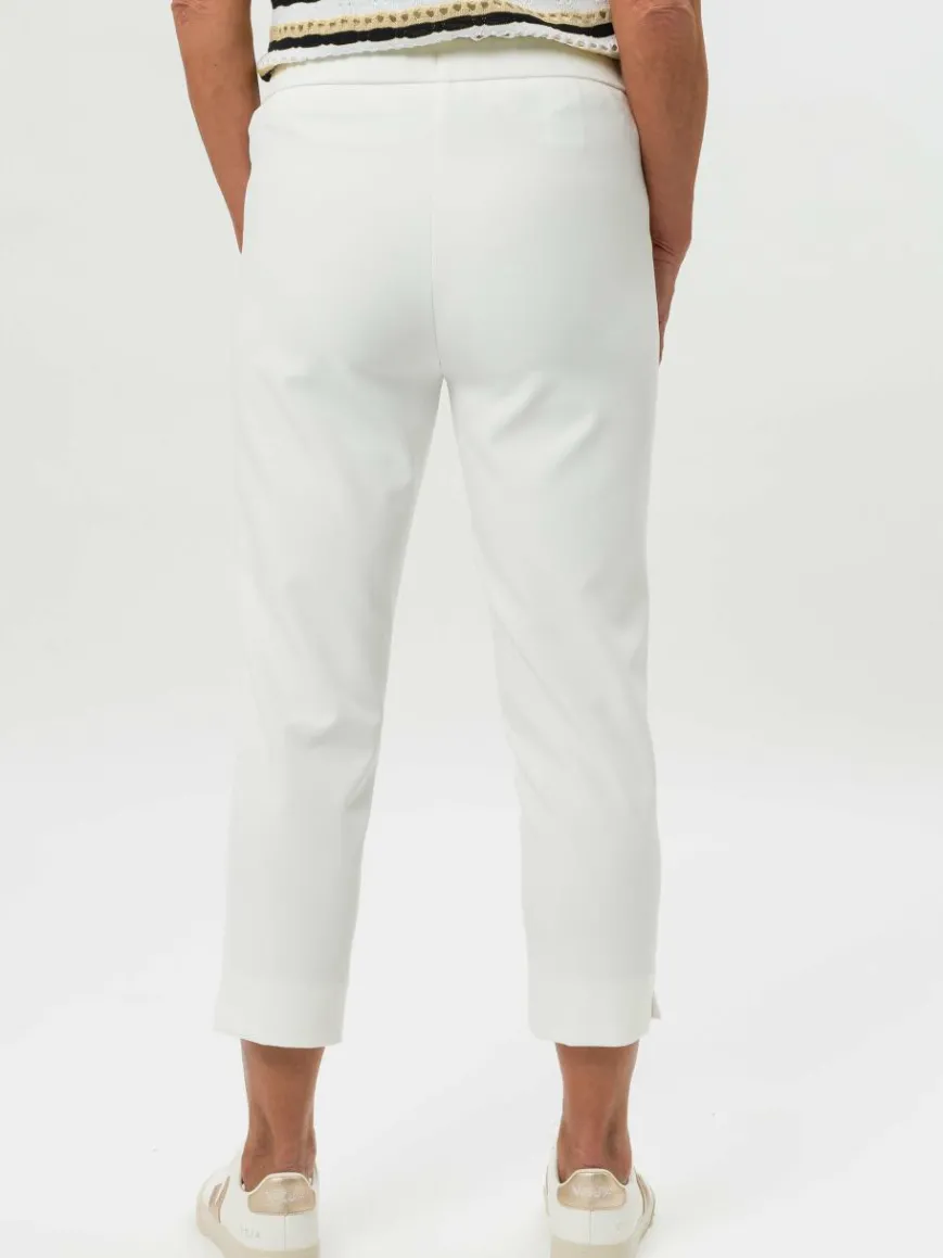 Frank Walder Hosen*Damen Hose ecru weiß uni