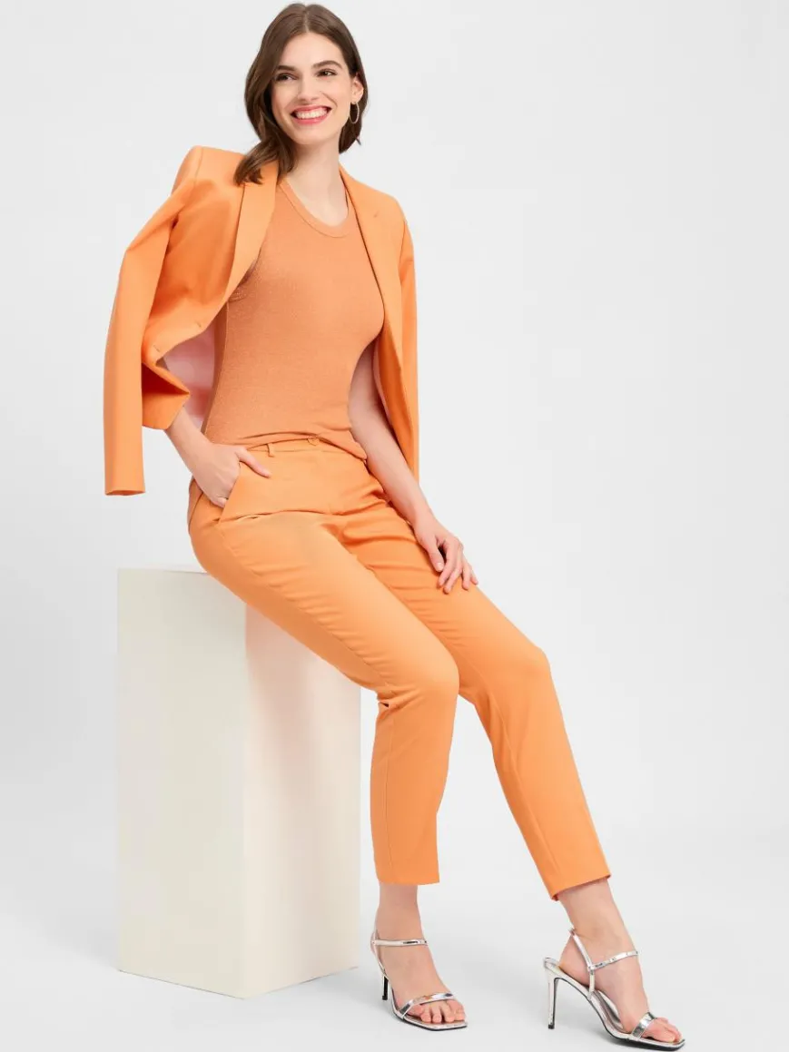 Marie Lund Hosen*Damen Hose aprikot uni