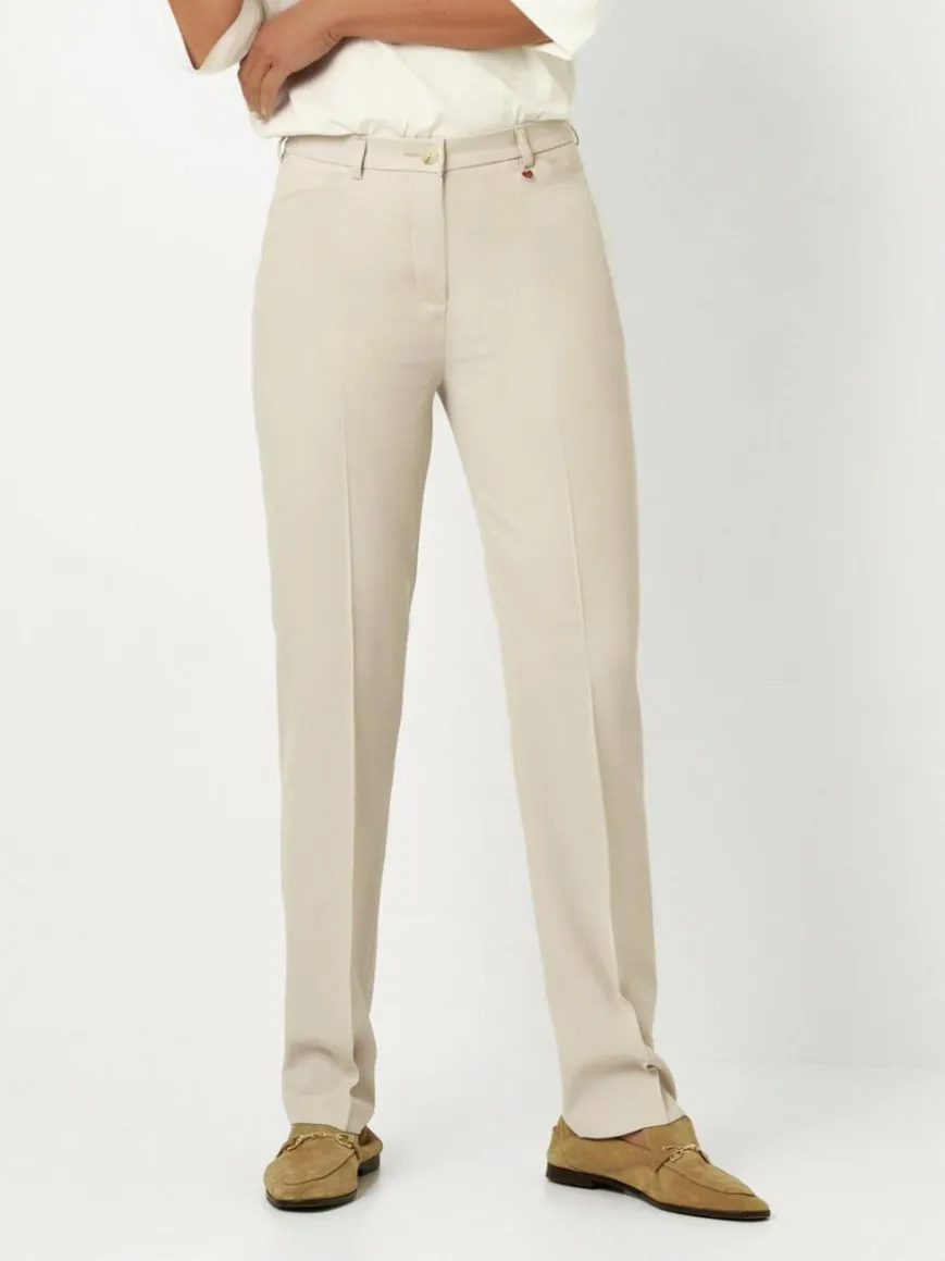 Relaxed Hosen*Damen Hose - Steffi beige uni