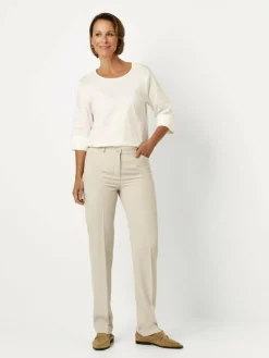 Relaxed Hosen*Damen Hose - Steffi beige uni