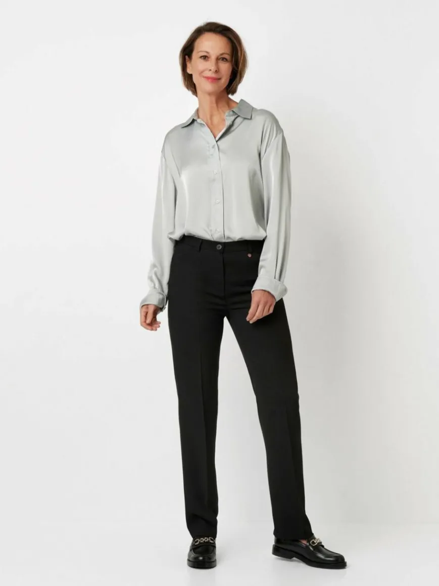 Relaxed Hosen*Damen Hose - Steffi schwarz uni