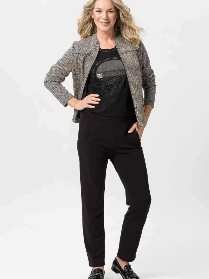 Frank Walder Hosen*Damen Hose MIA schwarz uni