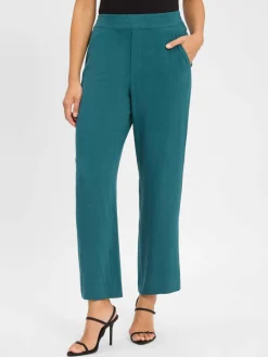 mbyM Hosen*Damen Hose mit Leinen-Anteil - Emmett-M smaragd uni