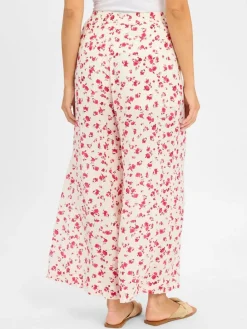 Msch Copenhagen Hosen*Damen Hose MSCHFalisha ecru himbeer gemustert