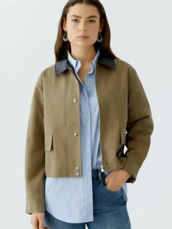 Oui Blazer*Damen Jacke khaki uni