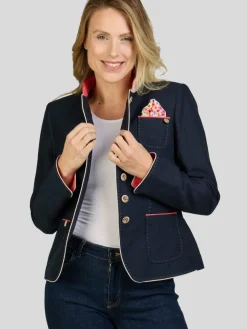 White Label Blazer*Damen Janker blau uni
