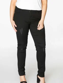 YOEK Jeans*Damen Jeans schwarz uni