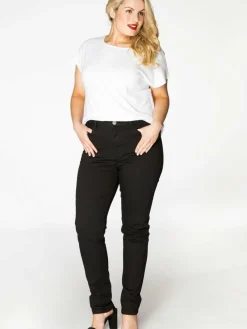 YOEK Jeans*Damen Jeans schwarz uni