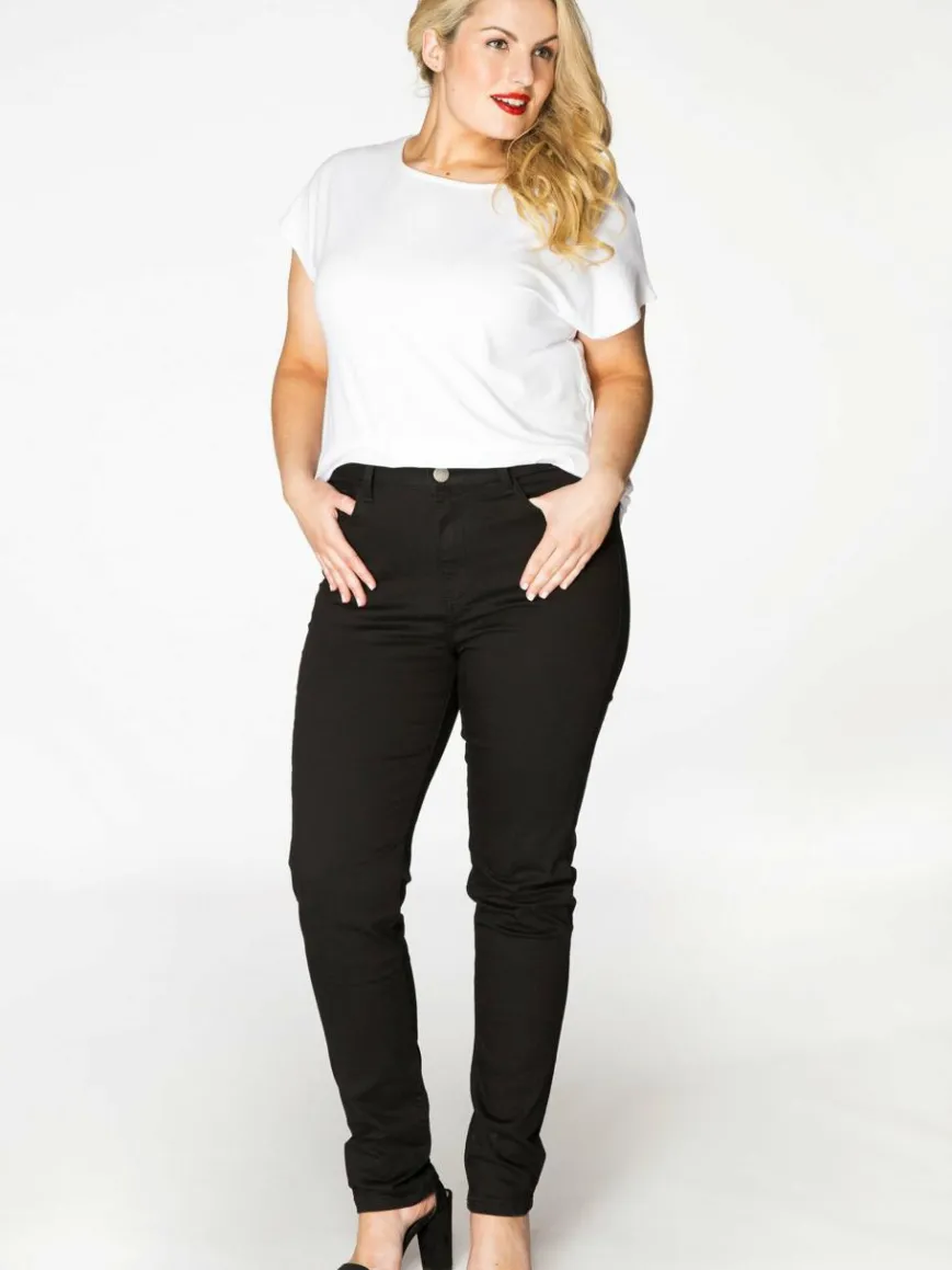 YOEK Jeans*Damen Jeans schwarz uni