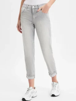 Angels Hosen*Damen Jeans - Darleen Crop hellgrau weiß meliert