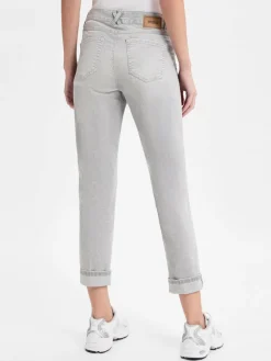 Angels Hosen*Damen Jeans - Darleen Crop hellgrau weiß meliert