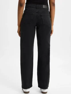 Noisy May Hosen*Damen Jeans - NMYolanda NW Wide schwarz uni