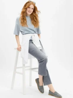 Cambio Jeans*Damen Jeans - Paris grau hellgrau gemustert